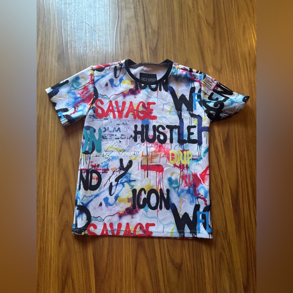 Colorful Graphic Kids T-Shirt size large